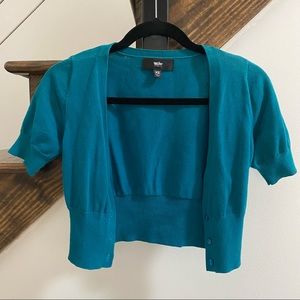 Mossimo Cropped Short Sleeve Cardigan